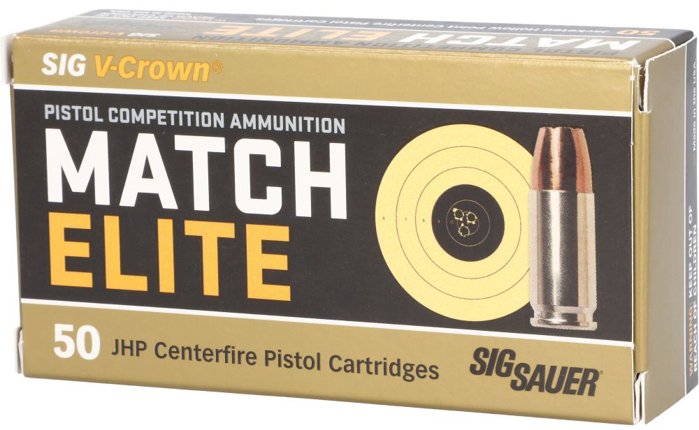 SIG AMMO 9MM 147GR ELITE V-CROWN COMP JHP 50/20 - Sale